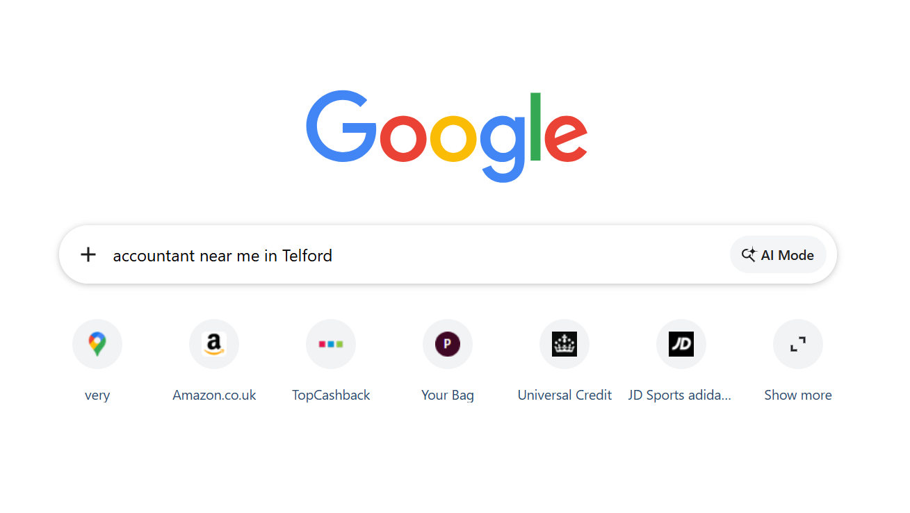 Google Search for a local acountant